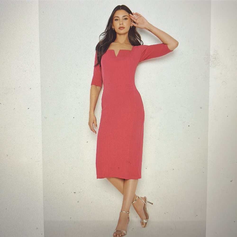 Red-Knee length Long Tall Sally dress.